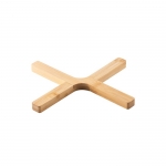 Protector de mesa plegable de bambú con forma de cruz Bamboo color natural