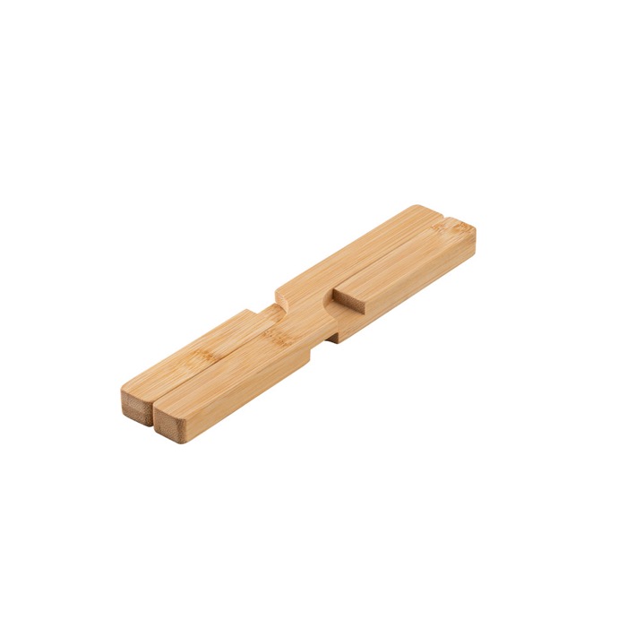 Protector de mesa plegable de bambú con forma de cruz Bamboo color natural tercera vista