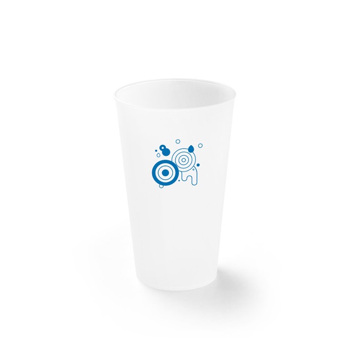 Vasos de plástico personalizados sin BPA de 500ml Festive color transparente