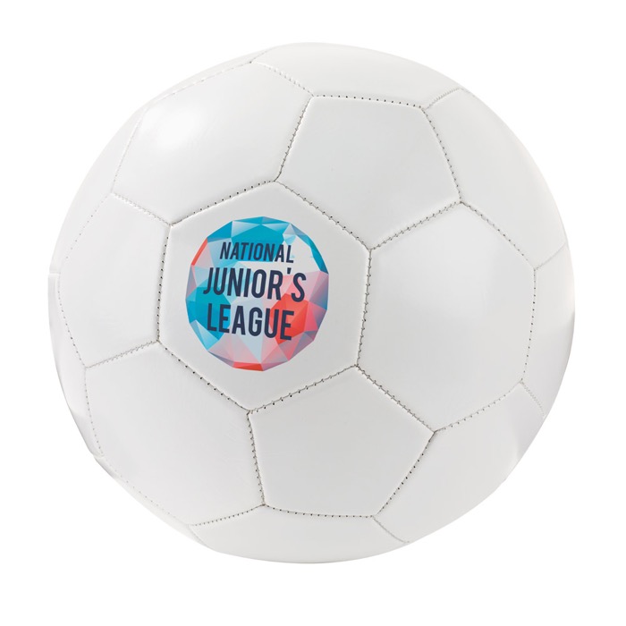 Balón de fútbol promocional personalizado con el logo Fútbol Score color blanco imagen con logo Balón de fútbol promocional personalizado con el logo Fútbol Score color blanco imagen con logo