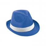 Sombrero promocional de poliéster con cinta blanca con logotipo Colors color azul real