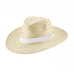 Sombrero de paja con cinta para sublimación Beachtime Sublim color blanco