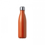 Botella de acero inoxidable con tapón de rosca de acero 550ml color naranja primera vista