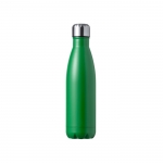 Botella de acero inoxidable con tapón de rosca de acero 550ml color verde primera vista