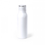 Botella termo de acero inoxidable con asa en la tapa 600ml Fancy color blanco primera vista