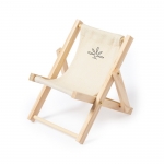 Soporte plegable de teléfono en forma de tumbona DeckChair color beige segunda vista