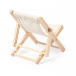 Soporte plegable de teléfono en forma de tumbona DeckChair color beige tercera vista