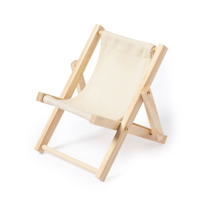 Soporte plegable de teléfono en forma de tumbona DeckChair color beige sexta vista Soporte plegable de teléfono en forma de tumbona DeckChair color beige sexta vista