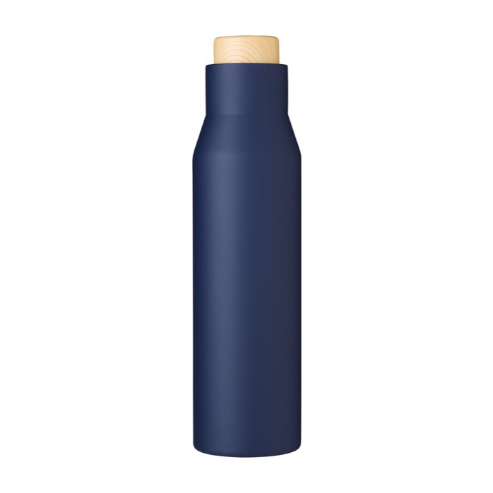 Botellas térmicas personalizadas de calidad sin fugas 500ml Contempo color azul marino primera vista Botellas térmicas personalizadas de calidad sin fugas 500ml Contempo color azul marino primera vista