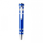 Mini destornillador de metal con 8 llaves Metalpen color azul real primera vista