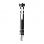 Mini destornillador de metal con 8 llaves Metalpen color negro primera vista