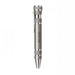 Mini destornillador de metal con 8 llaves Metalpen vista de impresión