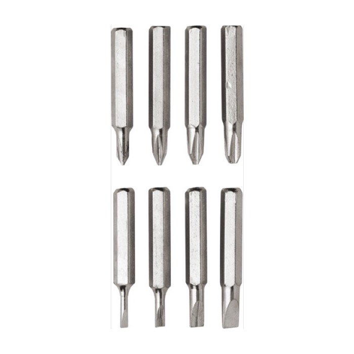 Mini destornillador de metal con 8 llaves Metalpen color gris segunda vista