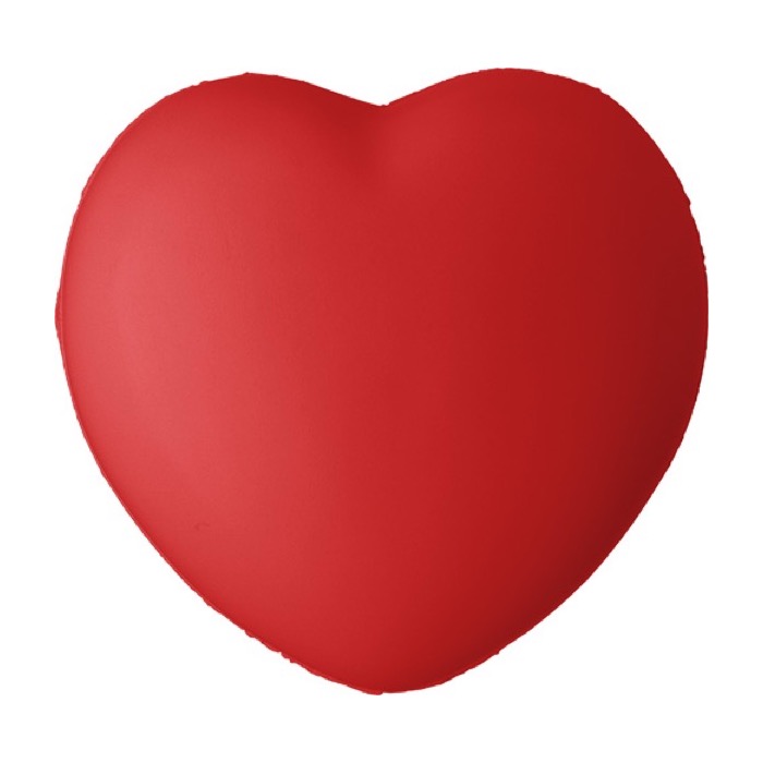 Pelota antiestrés publicitaria en forma de corazón ZenBeat color rojo primera vista Pelota antiestrés publicitaria en forma de corazón ZenBeat color rojo primera vista
