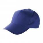 Gorras de publicidad 5 paneles en algodón y cierre de velcro ClearLine color azul primera vista