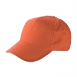 Gorras de publicidad 5 paneles en algodón y cierre de velcro ClearLine color naranja primera vista