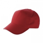 Gorras de publicidad 5 paneles en algodón y cierre de velcro ClearLine color rojo primera vista