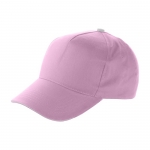 Gorras de publicidad 5 paneles en algodón y cierre de velcro ClearLine color rosa primera vista