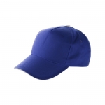 Gorras de publicidad 5 paneles en algodón y cierre de velcro ClearLine color azul segunda vista