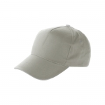 Gorras de publicidad 5 paneles en algodón y cierre de velcro ClearLine color gris segunda vista