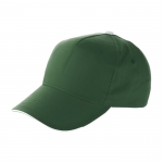 Gorras de publicidad 5 paneles en algodón y cierre de velcro ClearLine color verde segunda vista
