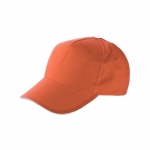 Gorras de publicidad 5 paneles en algodón y cierre de velcro ClearLine color naranja segunda vista