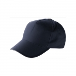 Gorras de publicidad 5 paneles en algodón y cierre de velcro ClearLine color azul marino segunda vista