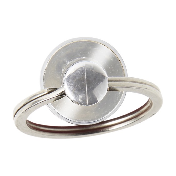 Llavero linterna con logo con forma cilíndrica de colores Logolight color rojo cuarta vista