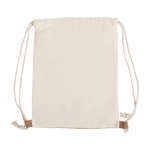Mochilas con logo en algodón 160 g/m2 y detalle de corcho Corizza color beige primera vista