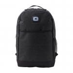 Mochilas corporativas con luz COB fabricadas en RPET Light color negro primera vista