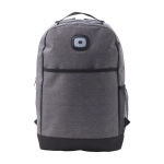 Mochilas corporativas con luz COB fabricadas en RPET Light color gris segunda vista