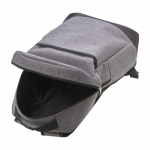 Mochilas corporativas con luz COB fabricadas en RPET Light color gris cuarta vista