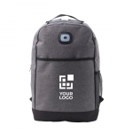 Mochilas corporativas con luz COB fabricadas en RPET Light vista de impresión
