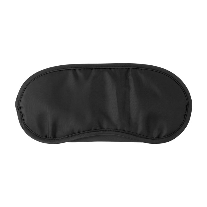Antifaz para dormir personalizado con logo Relax color negro primera vista Antifaz para dormir personalizado con logo Relax color negro primera vista