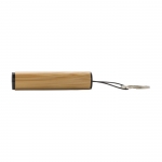 Llavero linterna personalizado de bambú cilíndrico BambooLight color natural segunda vista