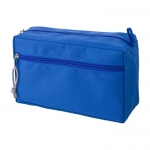 Neceser de doble cremallera personalizado reciclado RPET Essential color azul real segunda vista