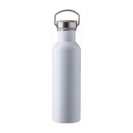 Botella de acero de una pared con tapa y asa 700ml Clip Neck color blanco primera vista