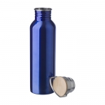 Botella de acero de una pared con tapa y asa 700ml Clip Neck color azul tercera vista