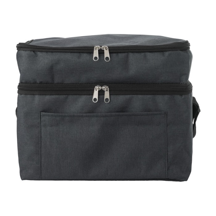 Bolsas isotérmicas personalizadas con dos compartimentos RPET IceCube color gris primera vista