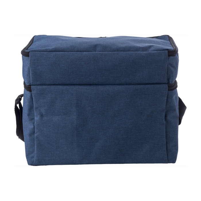 Bolsas isotérmicas personalizadas con dos compartimentos RPET IceCube color azul tercera vista