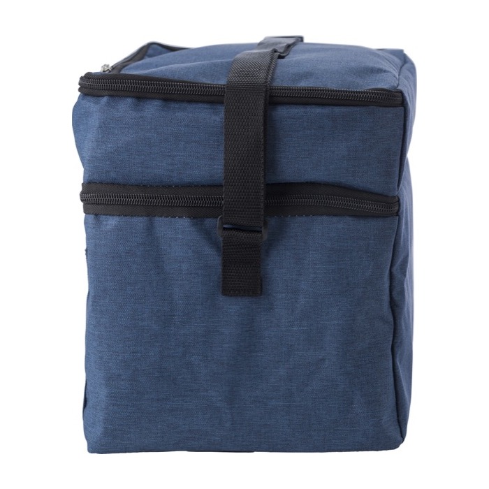 Bolsas isotérmicas personalizadas con dos compartimentos RPET IceCube color azul cuarta vista