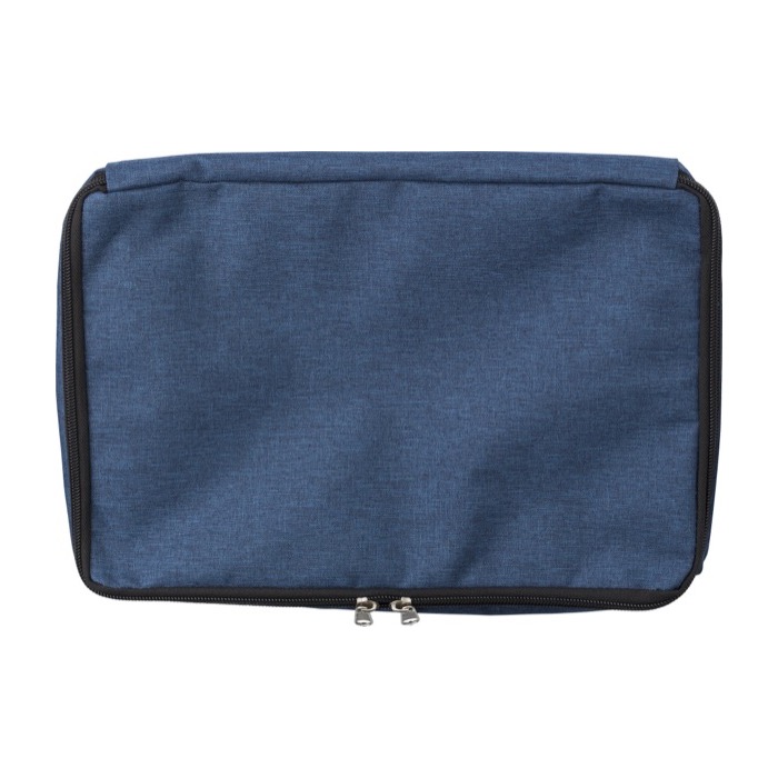 Bolsas isotérmicas personalizadas con dos compartimentos RPET IceCube color azul quinta vista