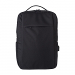 Mochilas para portátil recicladas con USB 16'' Power RPET color negro primera vista