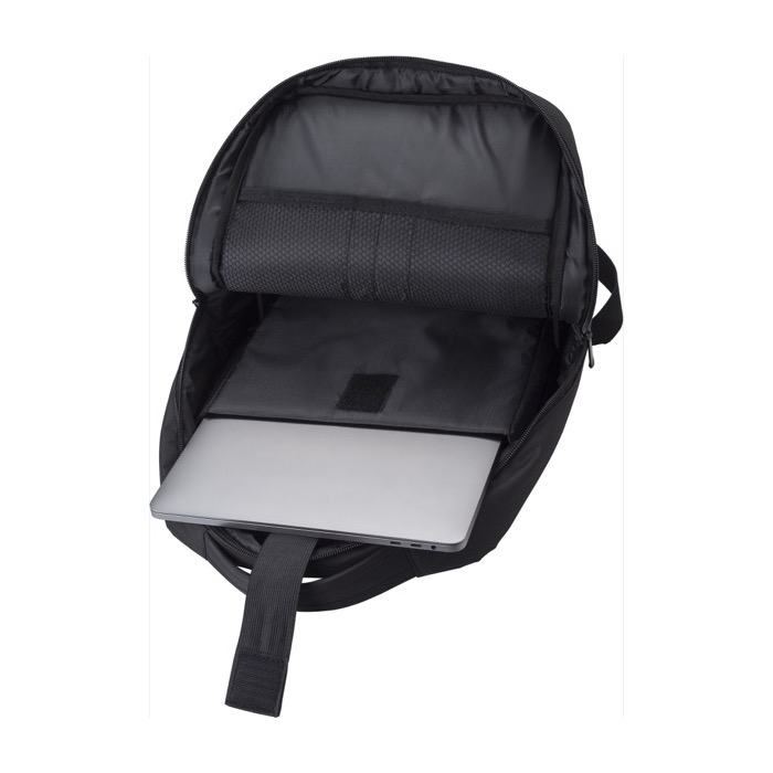 Mochilas para portátil recicladas con USB 16'' Power RPET color negro cuarta vista Mochilas para portátil recicladas con USB 16'' Power RPET color negro cuarta vista