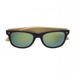 Gafas de sol serigrafiadas con patillas de bambú BeachWood color amarillo primera vista