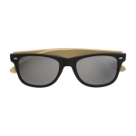 Gafas de sol serigrafiadas con patillas de bambú BeachWood color plateado brillante primera vista
