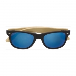 Gafas de sol serigrafiadas con patillas de bambú BeachWood color azul segunda vista