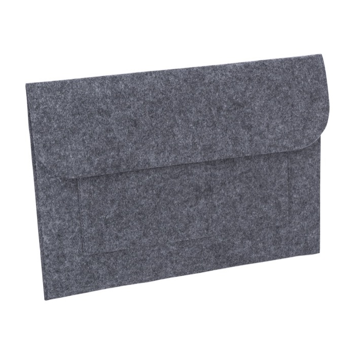 Sencillos portadocumentos personalizados baratos de felpa Flow color gris segunda vista Sencillos portadocumentos personalizados baratos de felpa Flow color gris segunda vista