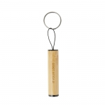 Llavero de caña de bambú con linterna y cordón para encender vista principal