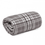 Manta promocional polar de RPET con funda de 180 g/m2 Gstaad color gris primera vista